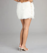 Cozy Cutie Snow Bunny Faux Fur Mini Skirt